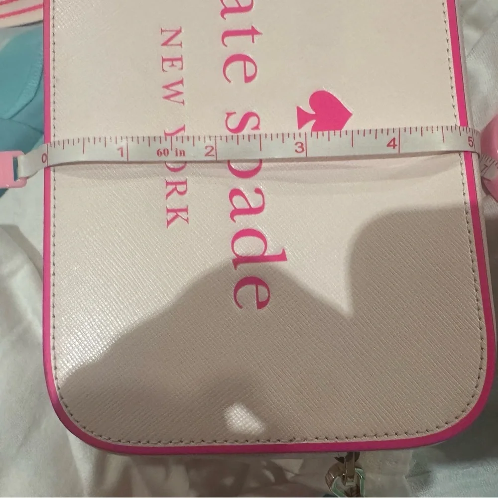 Kate Spade NEW Pink Crossbody Mini Camera Bag with Guitar Strap - Picture 10 of 16